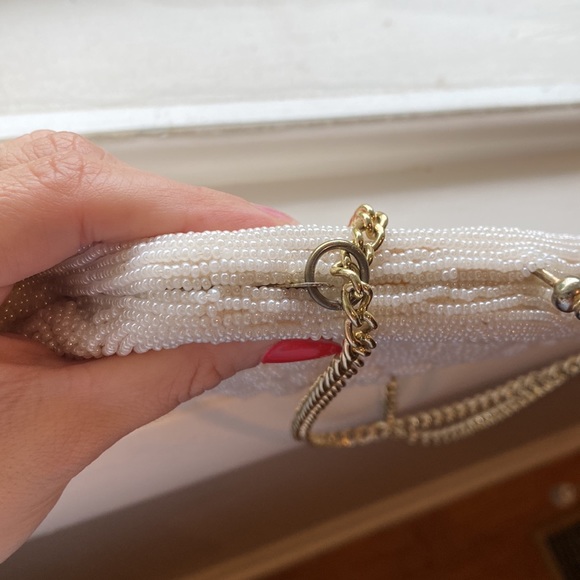 Vintage Delill Beaded Handbag White - Picture 8 of 15